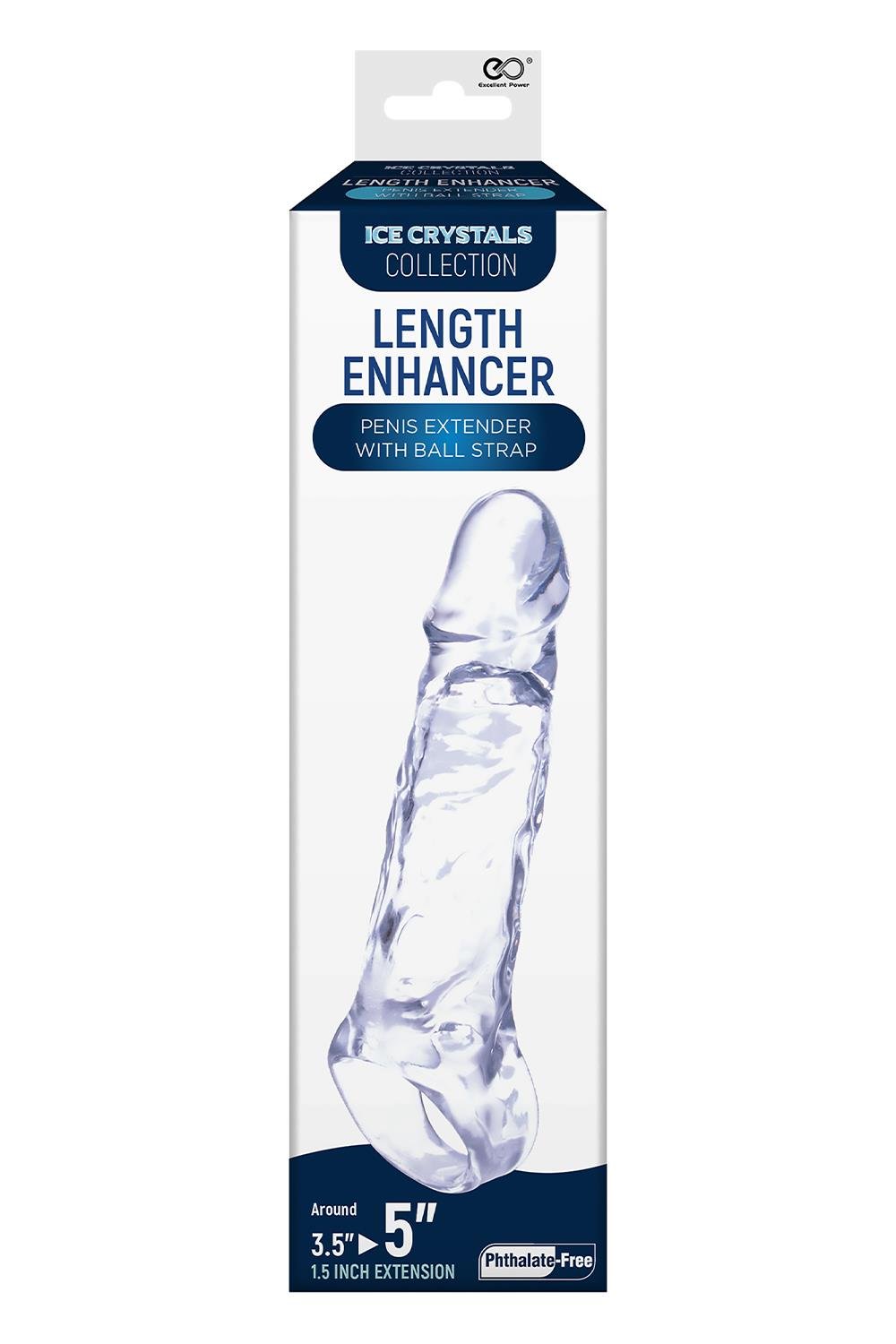5 Inch Penis Extender With Ball Strap Clear