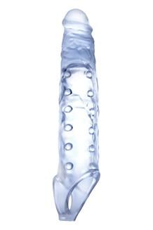9 Inch Tpe Transparent Penis Length Enhancer With Ball Strap