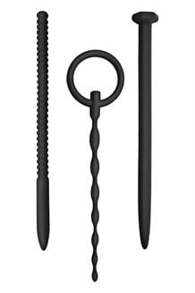 3 In 1 Silicone Urethral Sound Kit Set Black