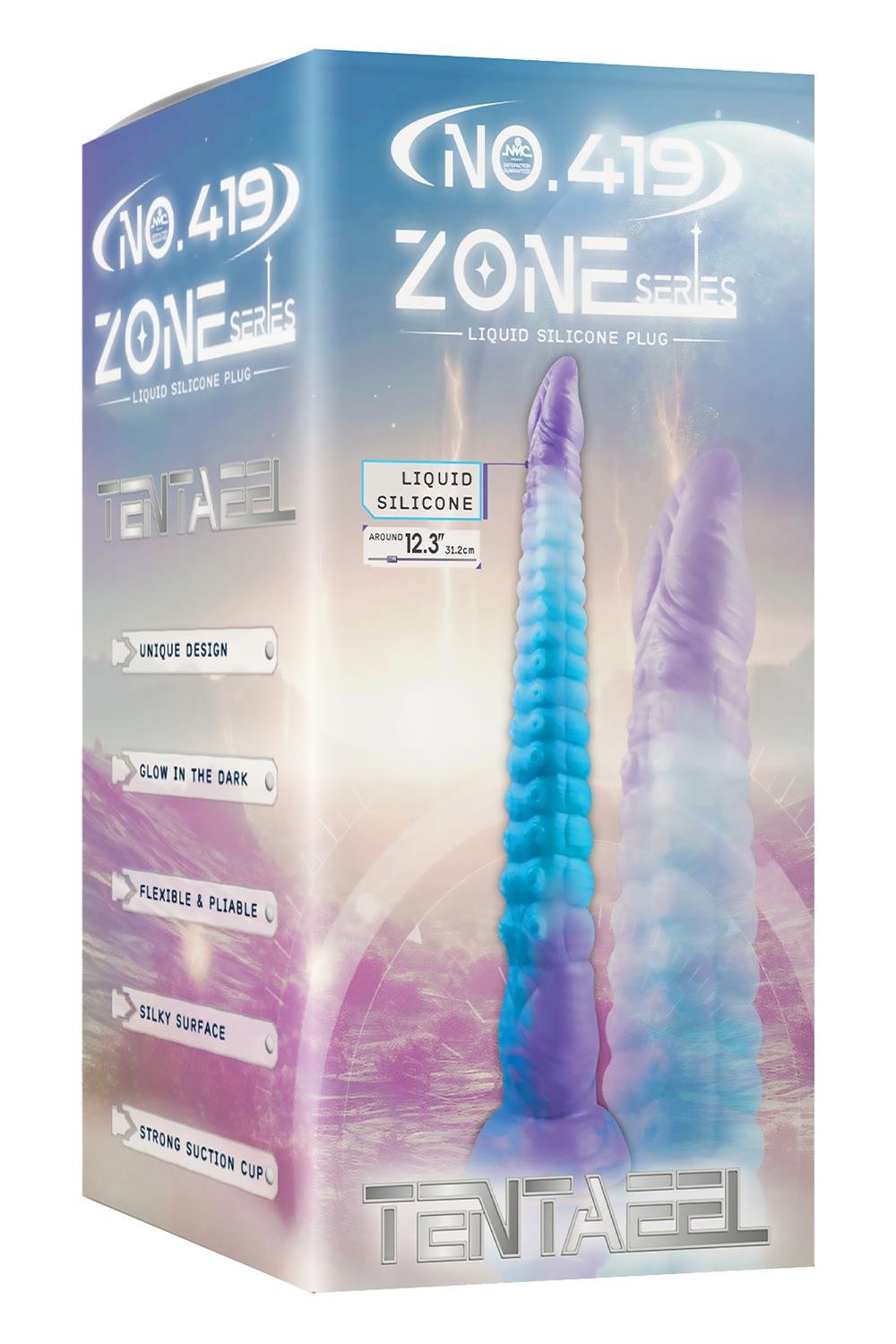 NMC 12 INCH SILICONE MONSTER DILDO GLOW IN THE DARK