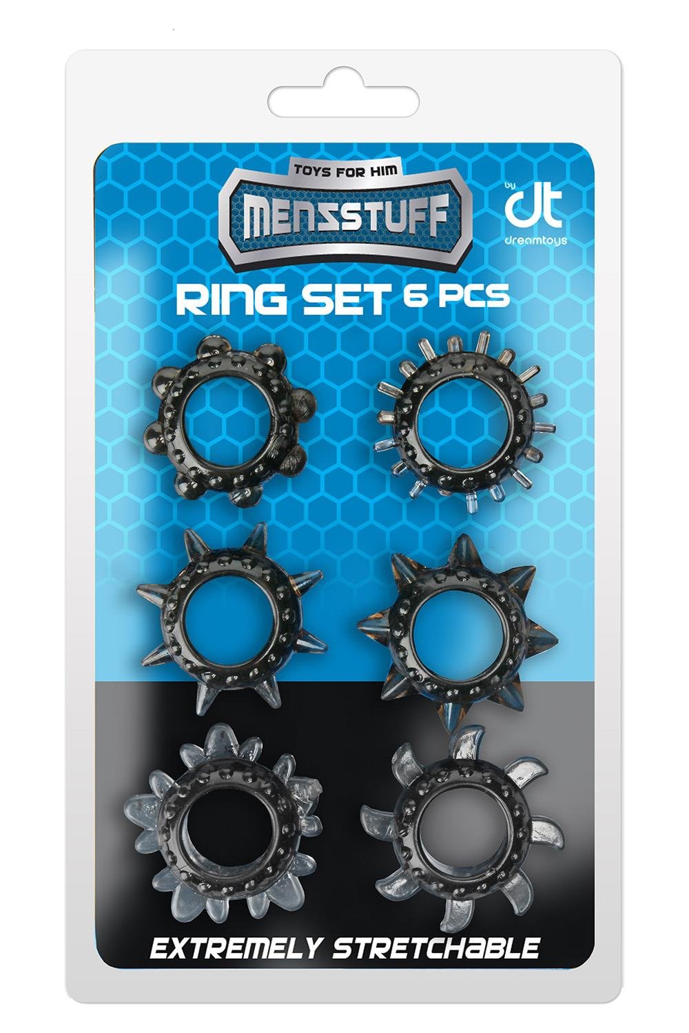MENZSTUFF 6PC STRETCHABLE RING SET