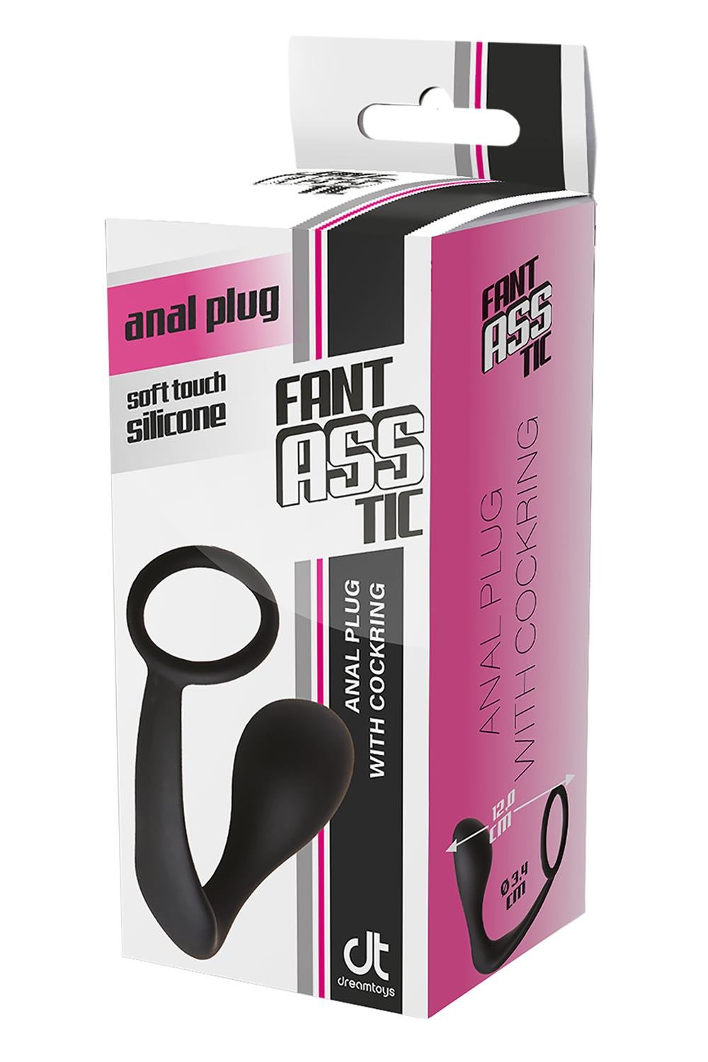 FANTASSTIC ANAL PLUG WITH COCKRING BLACK