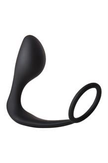 Anal Plug with Cockring Black