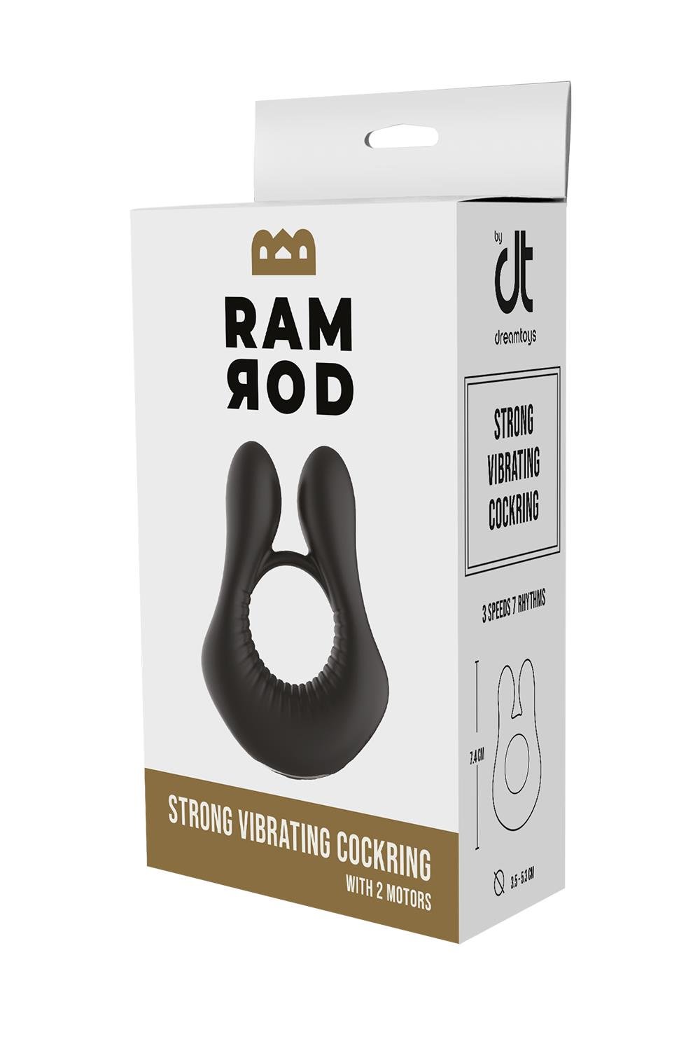 RAMROD STRONG VIBRATING COCKRING BLACK