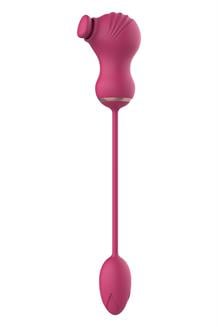 Flexible Dual Stimulator And Vibrating Egg Pink