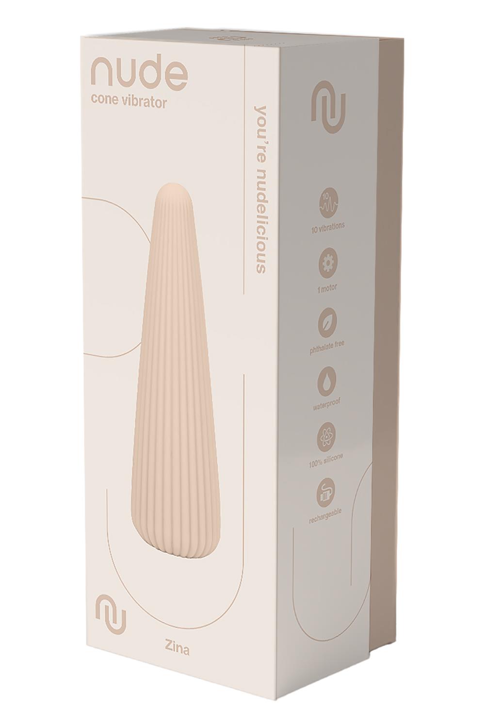 NUDE ZINA CONE VIBRATOR - TRAVELSIZE