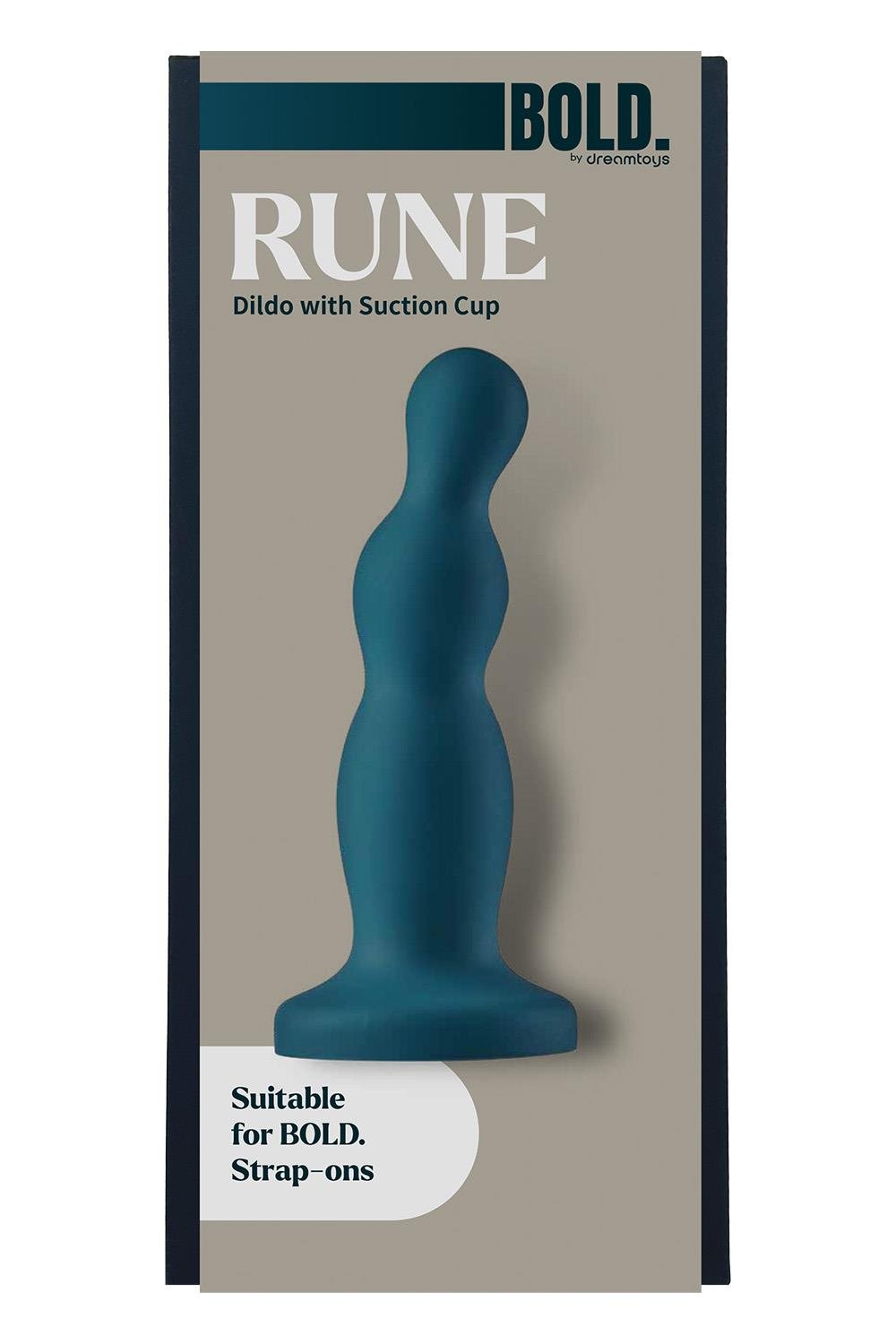 BOLD. RUNE  DILDO WITH SUCTION CUP RUNE  WITH 6 INCH DILDO