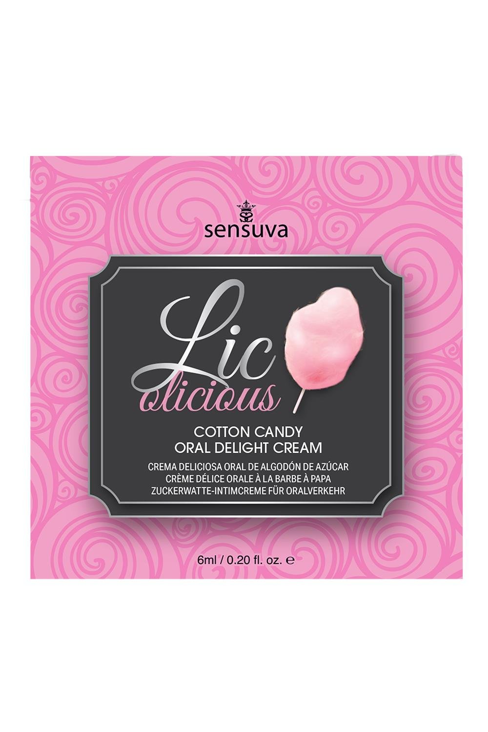 SENSUVA LIC-O-LICIOUS ORAL DELIGHT CREAM COTTON CANDY 6 ML