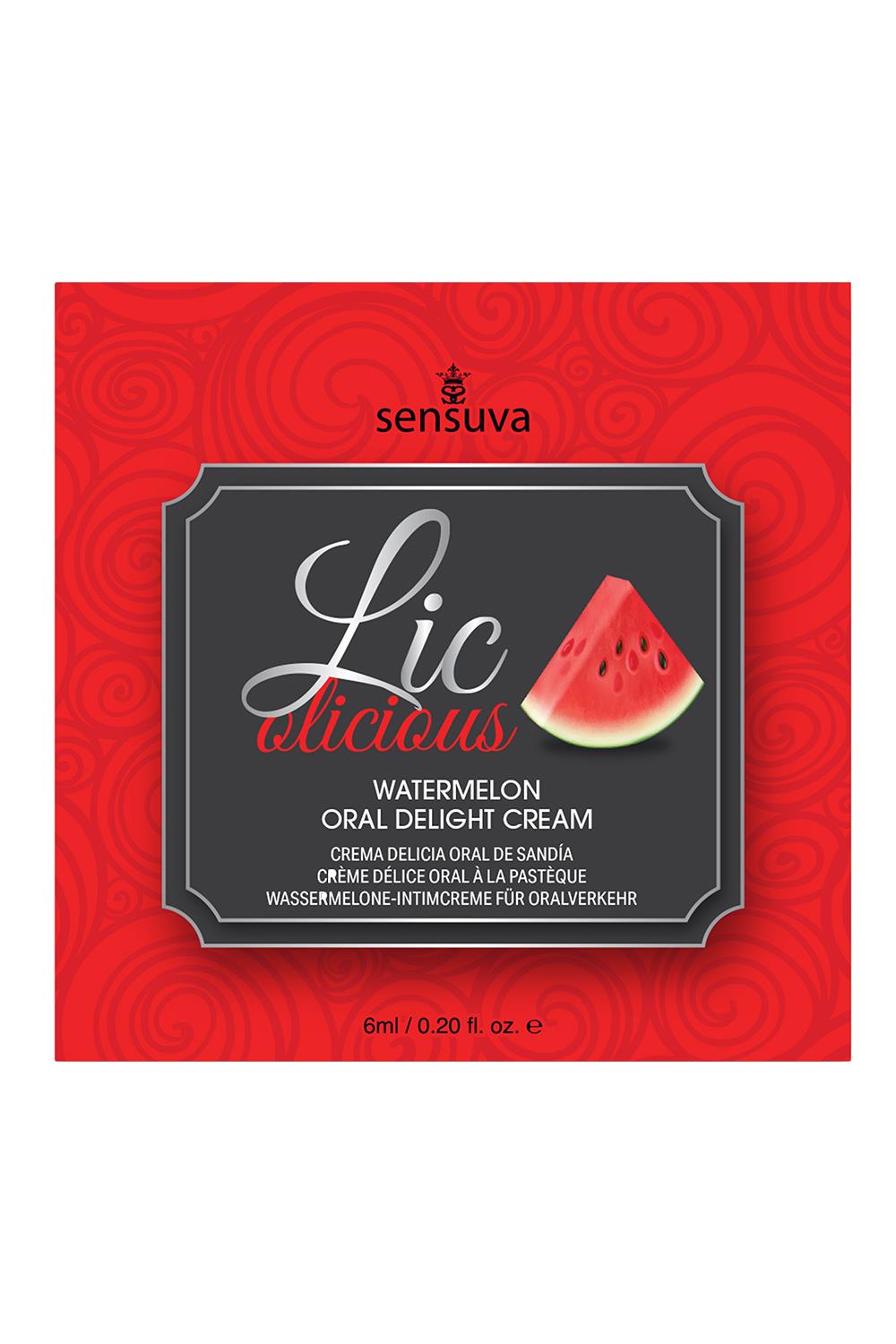 SENSUVA LIC-O-LICIOUS ORAL DELIGHT CREAM WATERMELON 6 ML