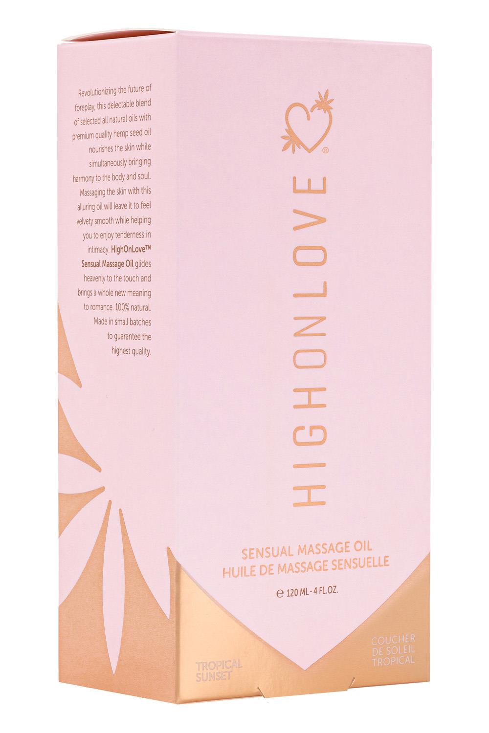 HIGH ON LOVE MASSAGE OIL TROPICAL SUNSET 120ML