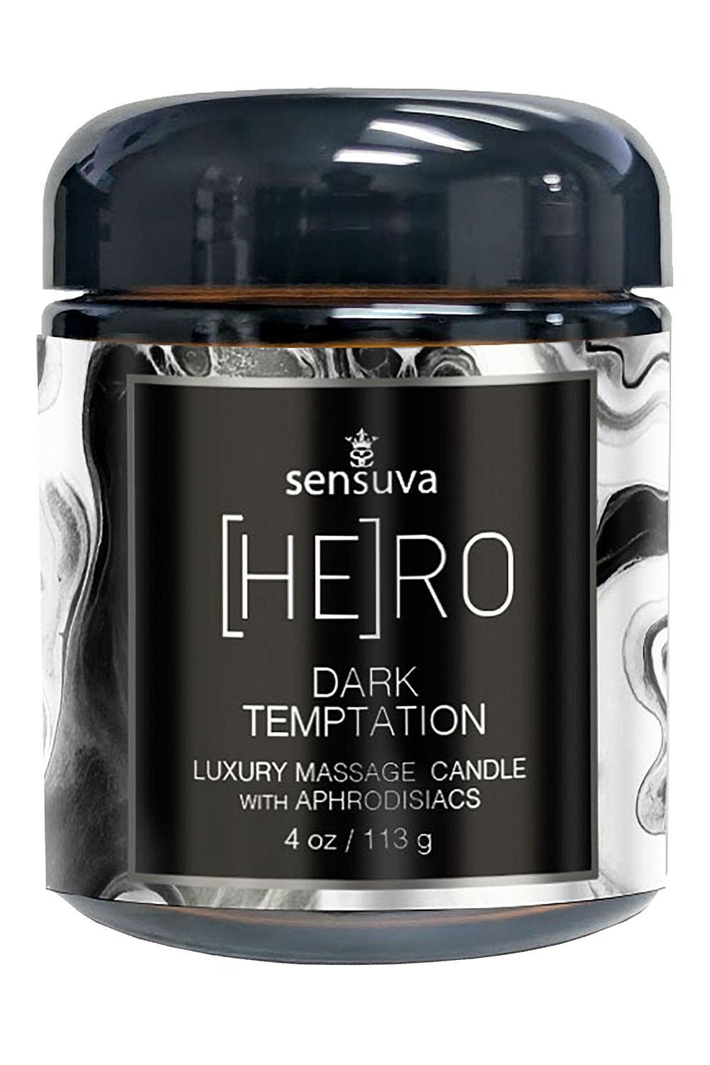 SENSUVA HERO DARK TEMPTATION LUXURY MASSAGE CANDLE OCEAN AND FOREST