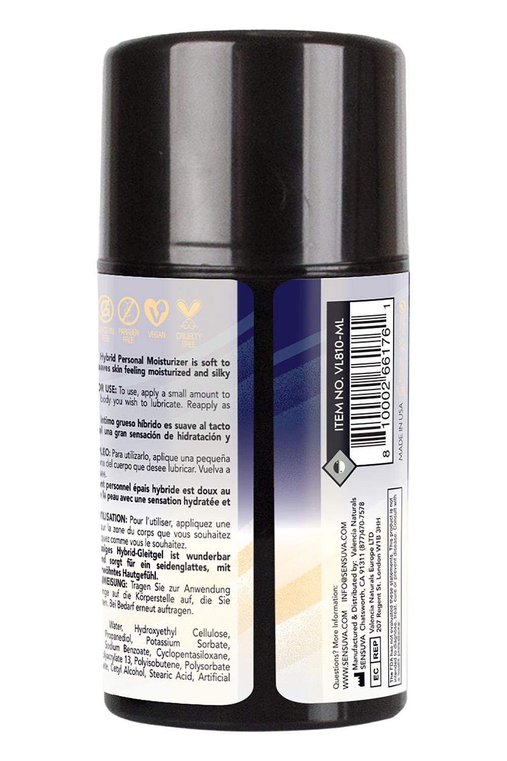 SENSUVA ULTRA THICK HYBRID PERSONAL MOISTURIZER ANAL HIGH PH FORMULA ORIGINAL UNFLAVORED 50ML