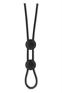 Stay Hard Double Loop Cock Ring Black