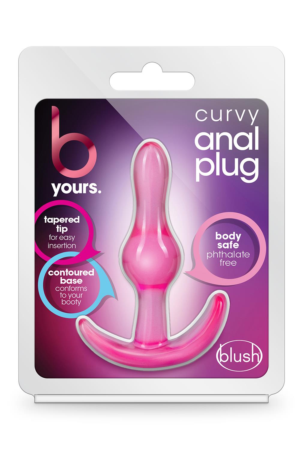 B YOURS CURVY ANAL PLUG PINK