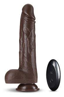 Silicone Dr. Murphy 8  Inch Thrusting Dildo Chocolate