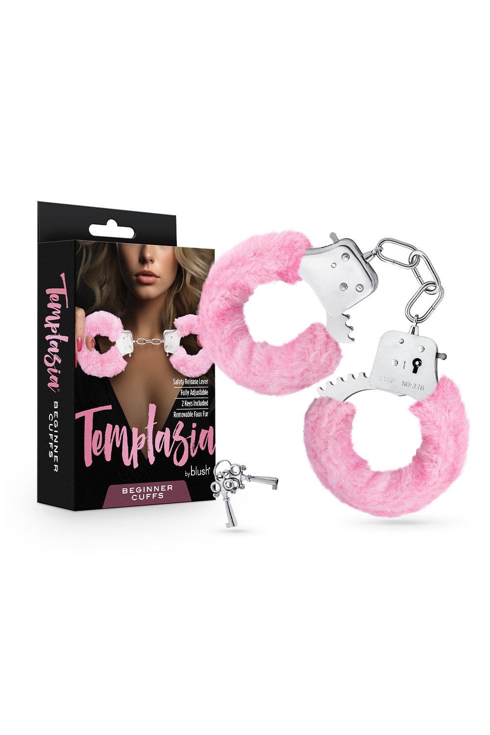 TEMPTASIA BEGINNER CUFFS PINK