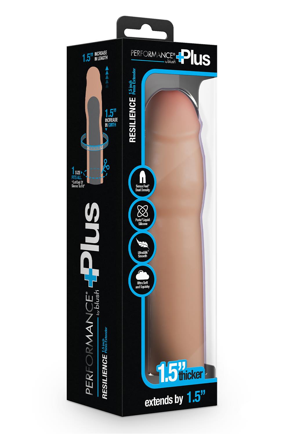 PERFORMANCE PLUS 1.5 INCH SILICONE PENIS XTENDER BEIGE
