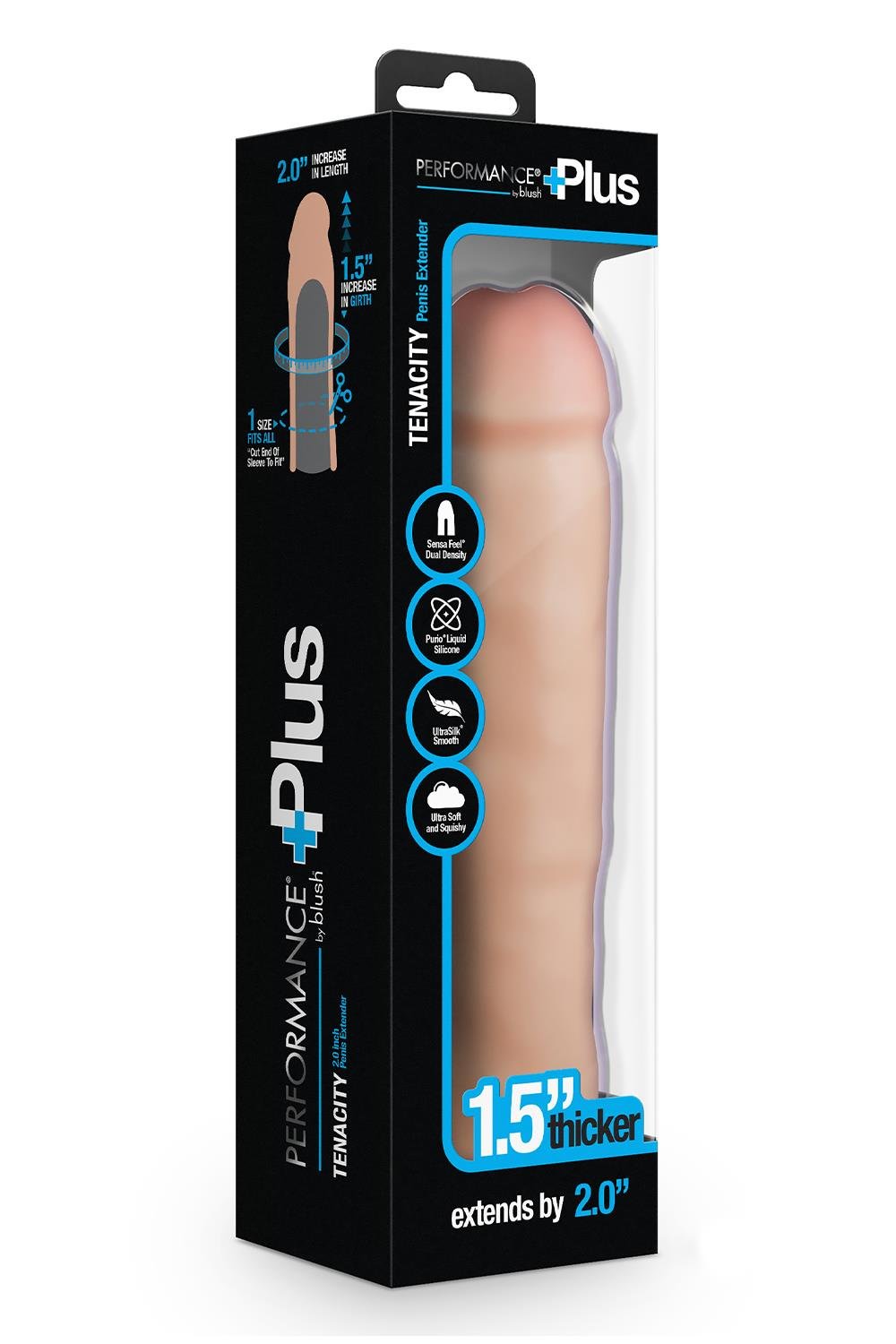 PERFORMANCE PLUS 2 INCH SILICONE PENIS XTENDER BEIGE