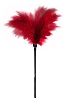 Small Feather Tickler Red