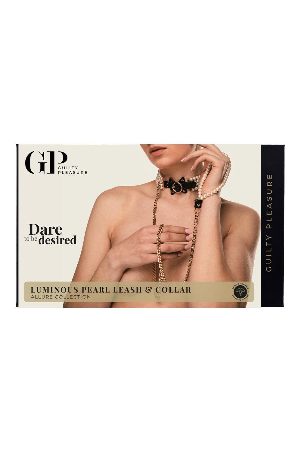 GUILTY PLEASURE LUMINIOUS PEARL LEASH AND COLLAR