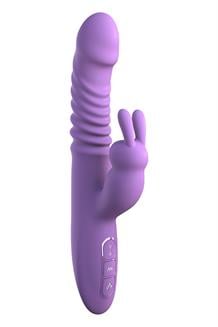 Her Thrusting Silicone Rabbit Purple