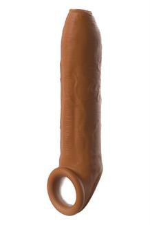 Uncut 7 Inch Extension Sleeve with Strap Tan
