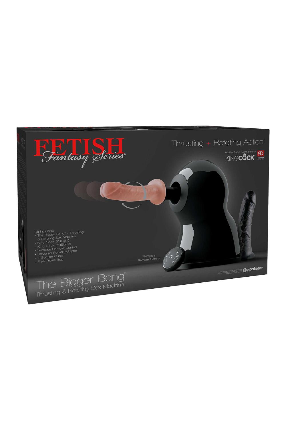 FETISH FANTASY SERIES THE BIGGER BANG THRUSTING & ROTATING SEX MACHINE BLACK
