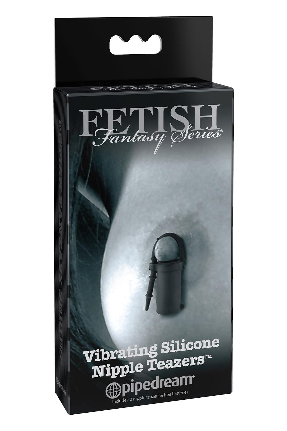 FETISH FANTASY SERIES LIMITED EDITION VIBRATING SILICONE NIPPLE TEAZERS BLACK