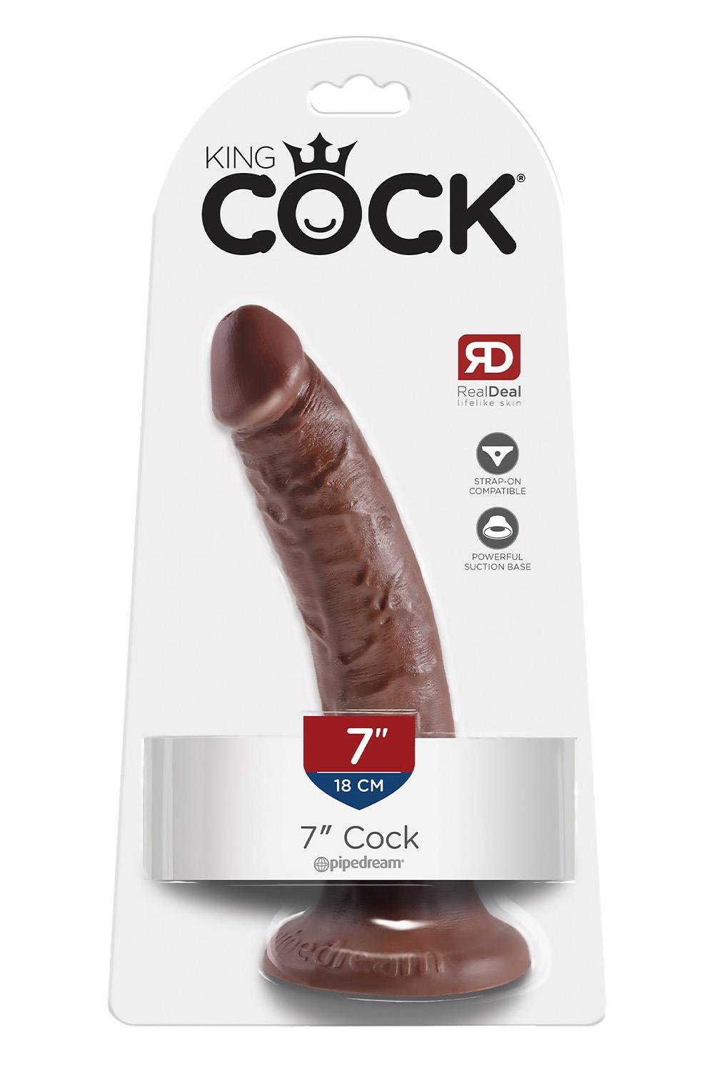 KING COCK 7 INCH COCK BROWN
