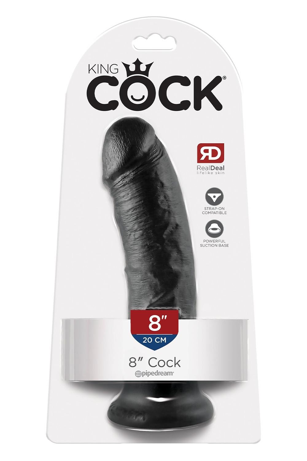 KING COCK 8 INCH COCK BLACK