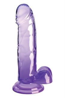 7 Inch Cock with Balls Purple