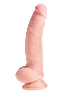 8 Inch Triple Density Fat Cock with Balls Light