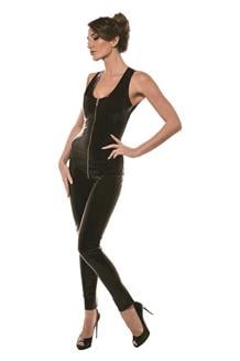 Lusty Lines Catsuit Black