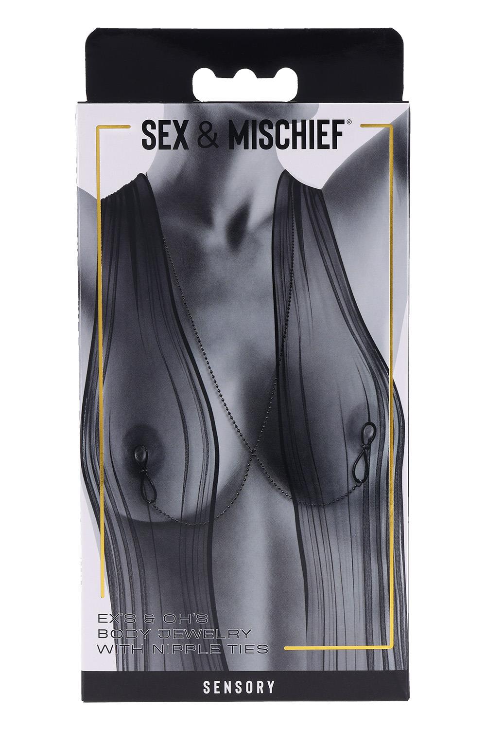 SPORTSHEETS EX'S AND OH'S BODY JEWELRY WITH NIPPLE TIES