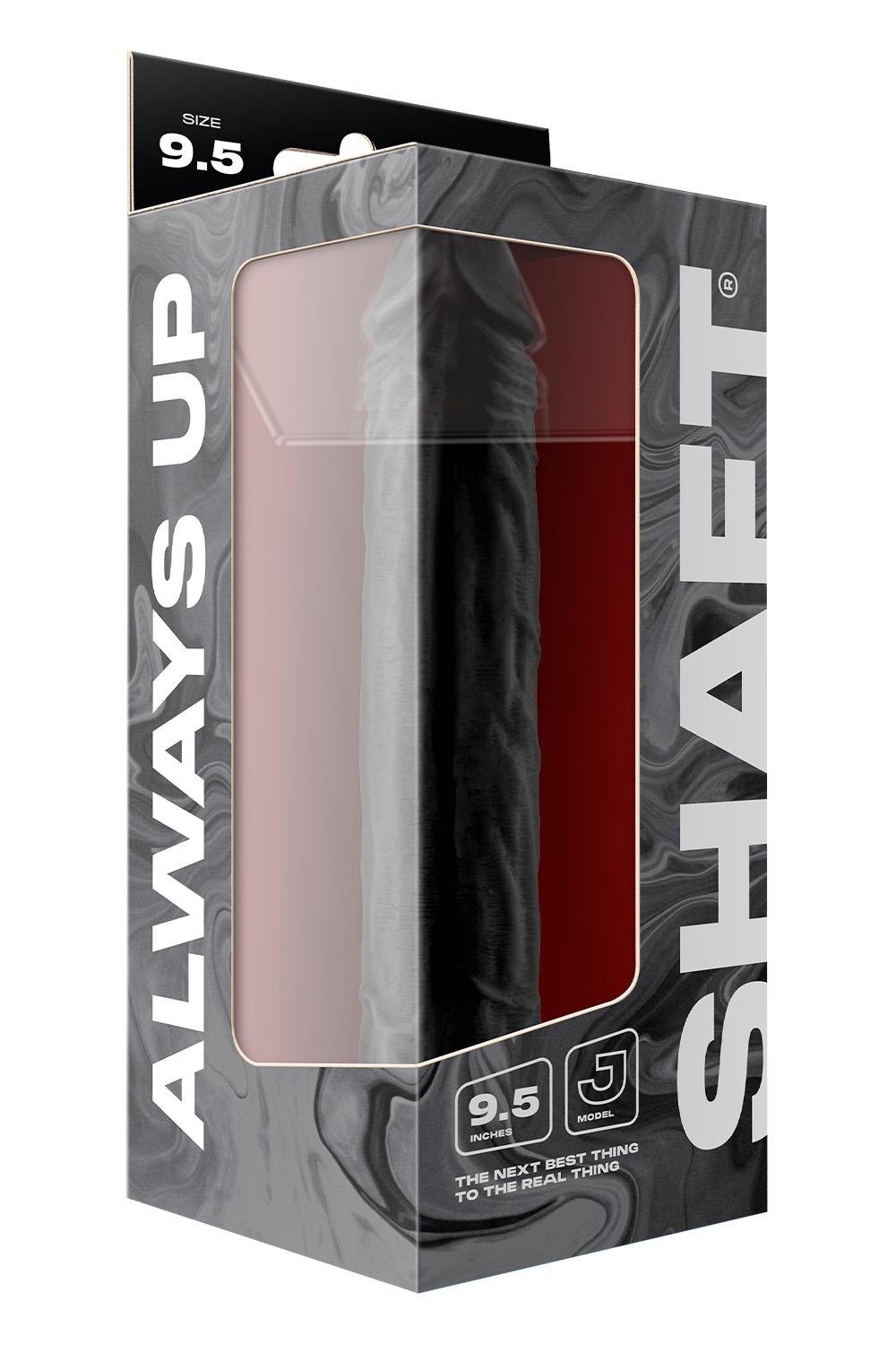 SHAFT MODEL J 9.5  INCH LIQUID SILICONE DONG BLACK