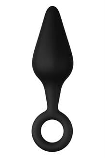 F-10 Silicone Plug W/ Pull Ring Small Black