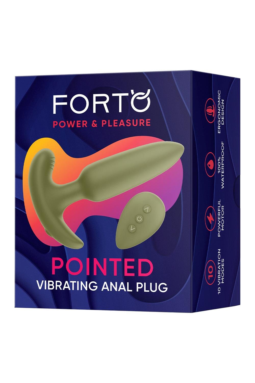 FORTO POINTED VIBRATING PLUG GREEN
