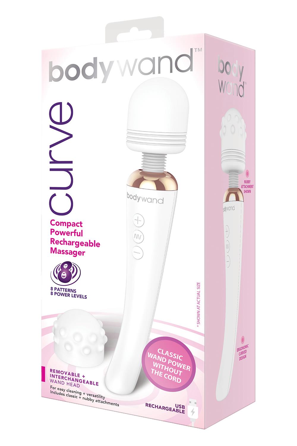 BODYWAND CURVE RECHARGEABLE WHITE