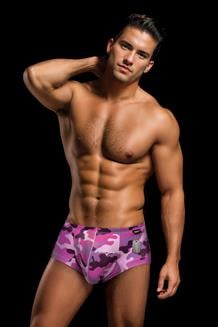 Camo Trunks with Dog Tag Pink