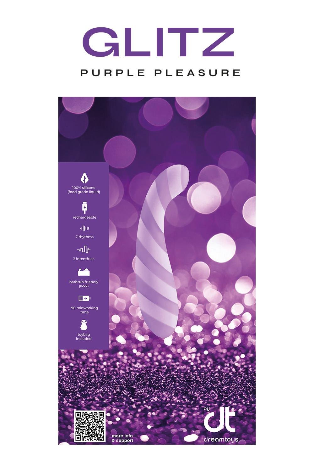 INLAY DREAMTOYS GLITZ PURPLE PLEASURE G-SPOT VIBRATOR